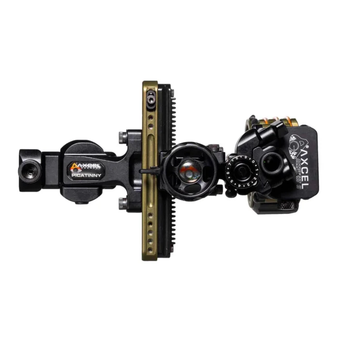 Axcel Landslyde Custom Series Bowhunting/Black Picatinny Slider w/Accustat II Scope (.019" Micro 3 Pin) - Image 2